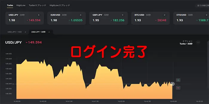 ハイローオーストラリアのログイン手順