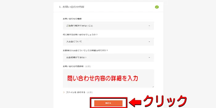 メールサポート手順