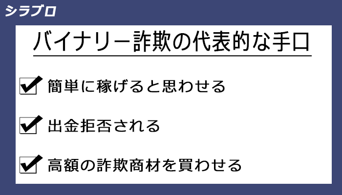 バイナリーオプション詐欺の手口