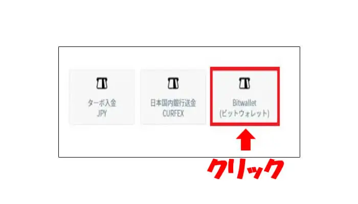 ビットウォレット入金手順