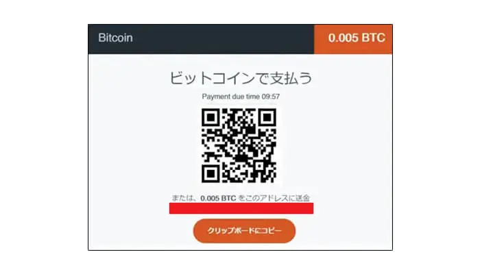 ビットコイン入金手順