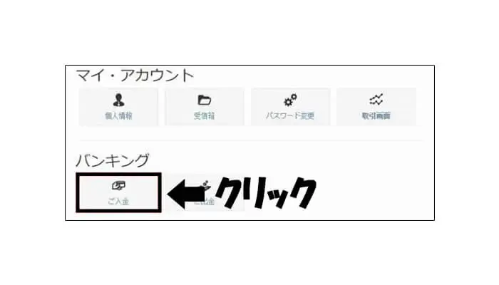 クレジットカード入金手順