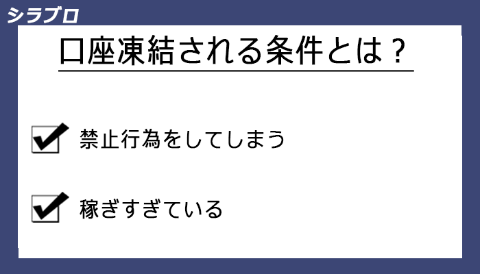 ゼントレーダーの口座凍結条件