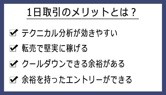1日取引のメリット