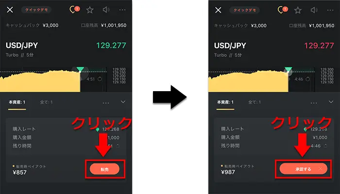 スマホで転売機能の使い方