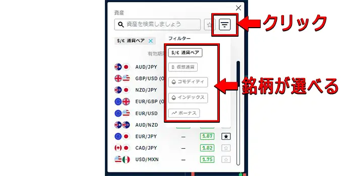 ブビンガバイナリーの取引手順