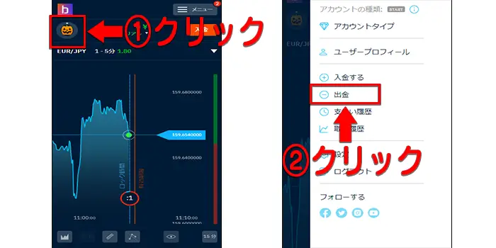 ブビンガバイナリーのアプリの使い方